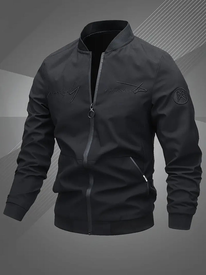 Finn | Lässige Bomberjacke für Herren mit Gesticktem Buchstaben für Männer