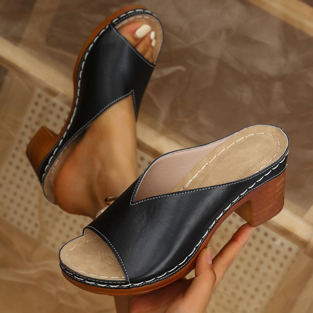 Nadia | Elegante Orthopädische Sandalen für Damen mit mittelhohem Absatz