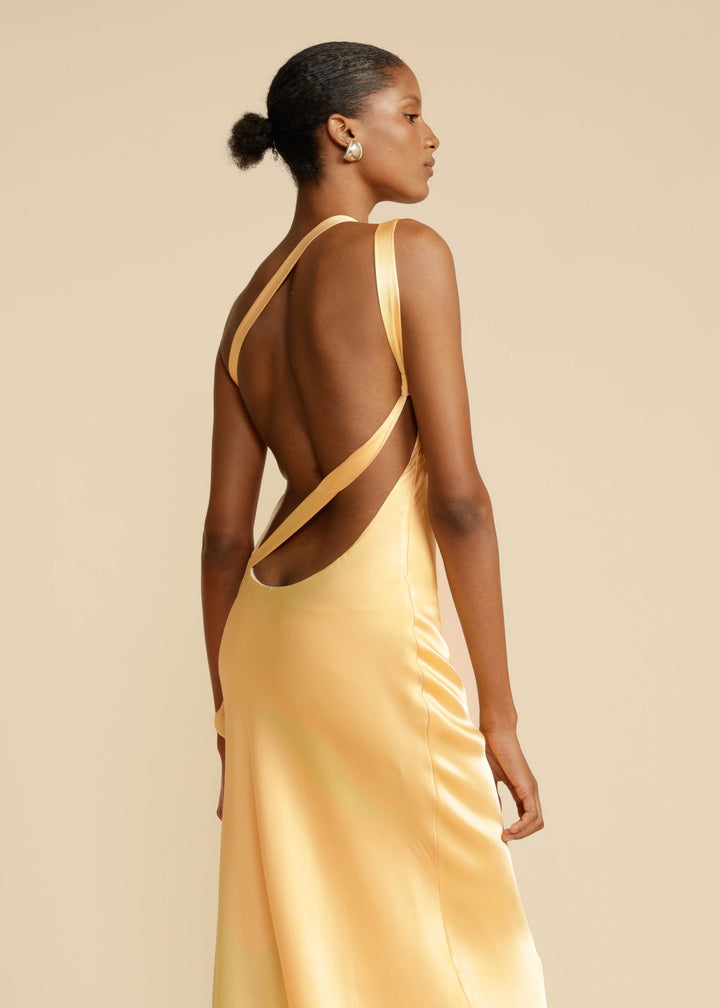 Selene | Maxikleid für Damen mit Neckholder-Ausschnitt