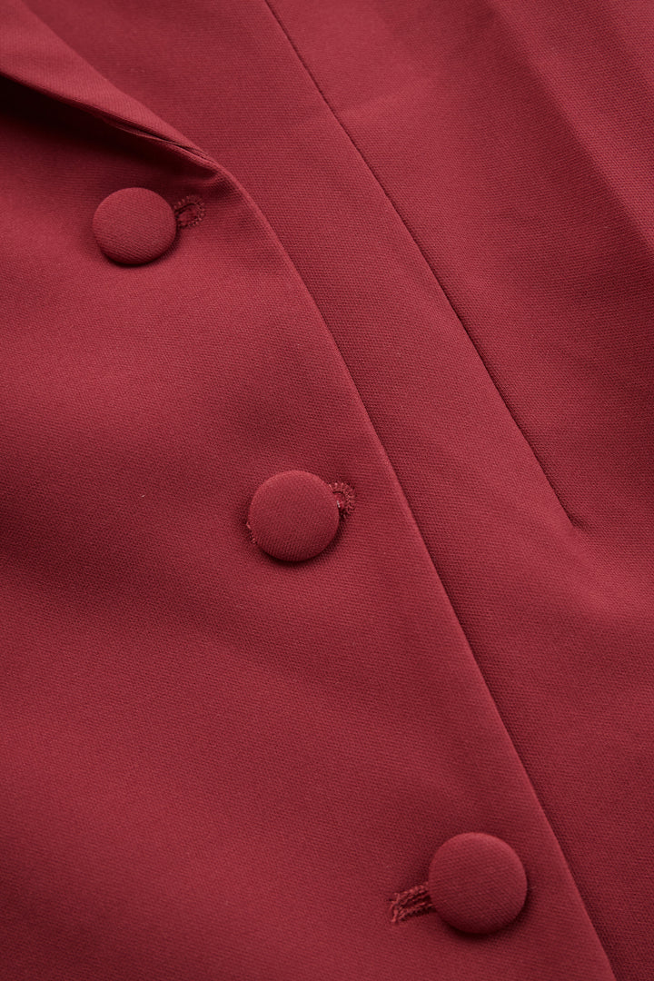 Camille | Maßgeschneiderter Blazer-Midikleid für Damen mit V-Ausschnitt
