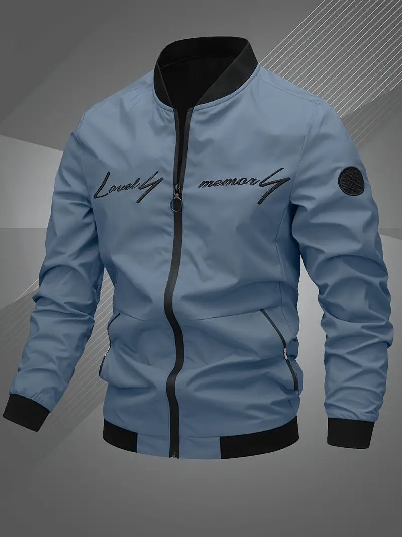 Finn | Lässige Bomberjacke für Herren mit Gesticktem Buchstaben für Männer