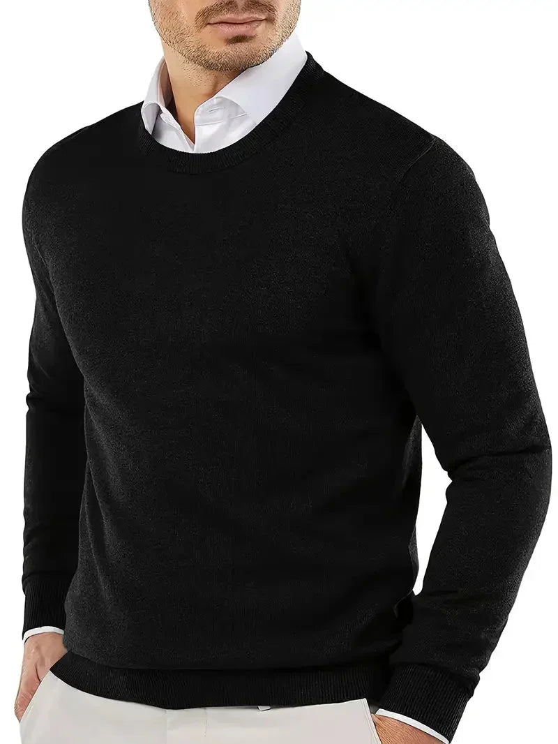 Brit und Boho | Oliver Essential Strickpullover mit Rundhalsausschnitt