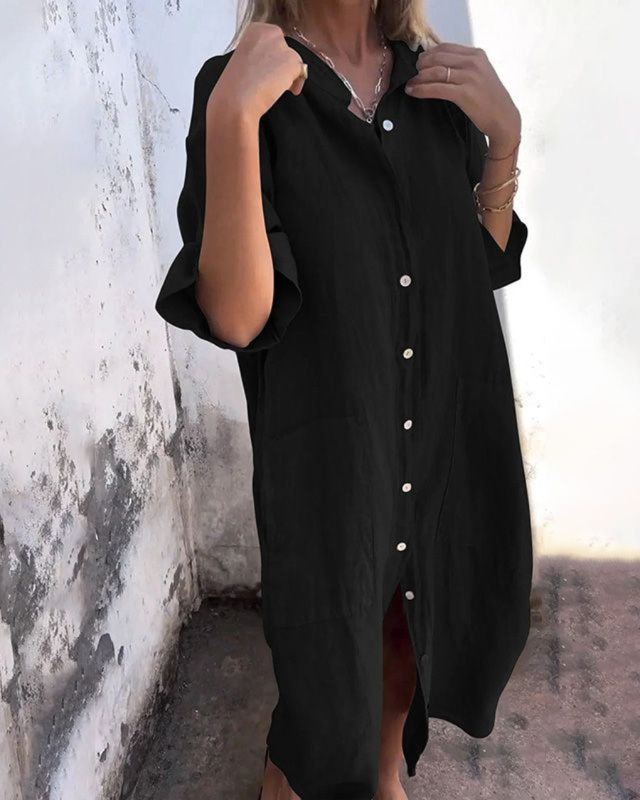 Meiva | Hemdkleid für Damen mit kurzen Ärmeln und langen Ärmeln