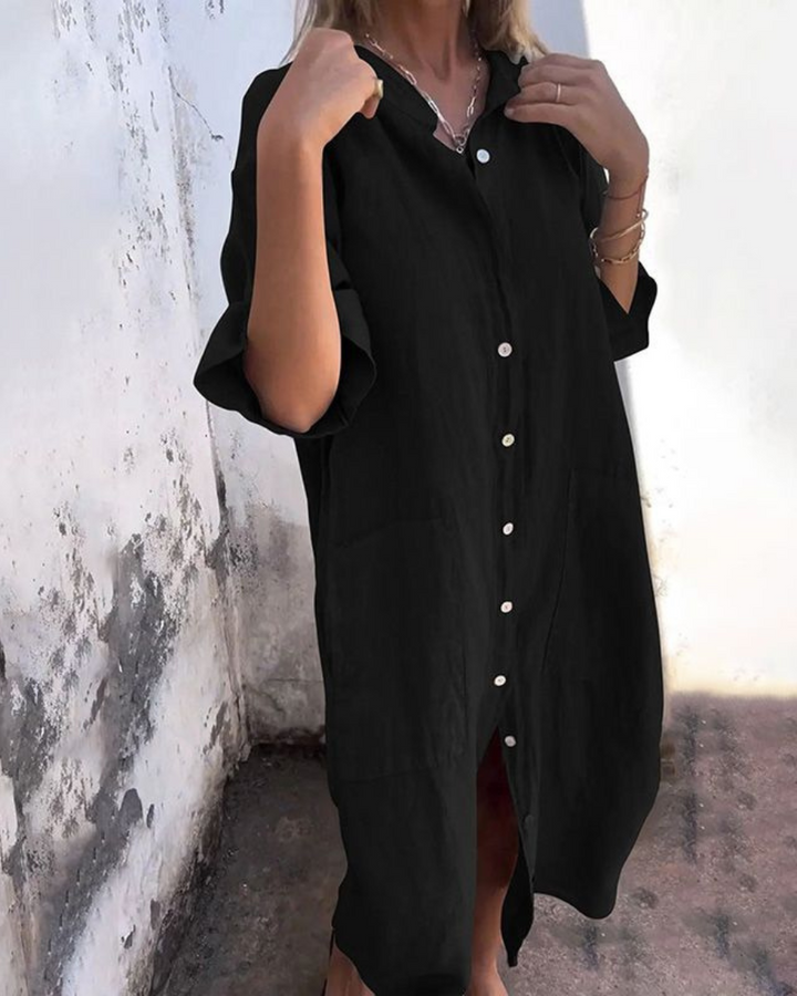 Meiva | Hemdkleid für Damen mit kurzen Ärmeln und langen Ärmeln