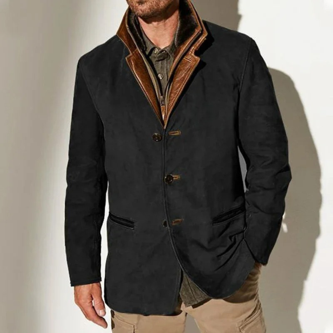 Stefano | Vintage Jacke für Herren mit langen Ärmeln und Stehkragen