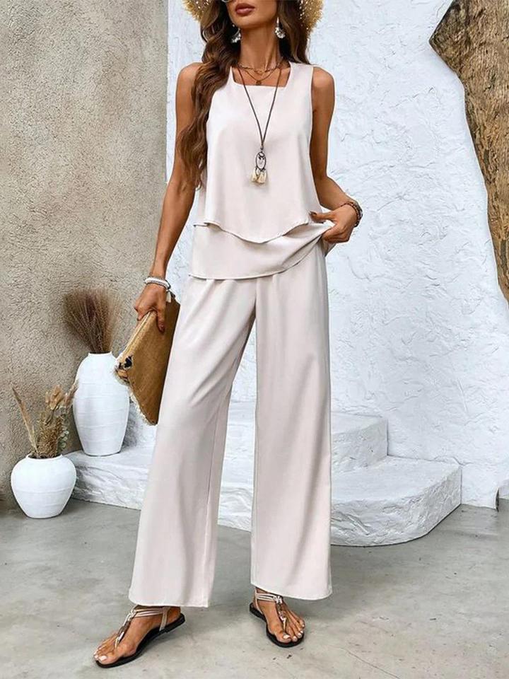 Averie | Elegantes Sommer-Set mit Blattmuster