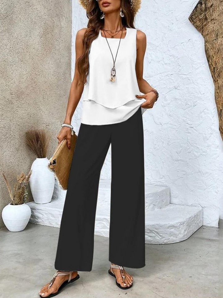 Averie | Elegantes Sommer-Set mit Blattmuster