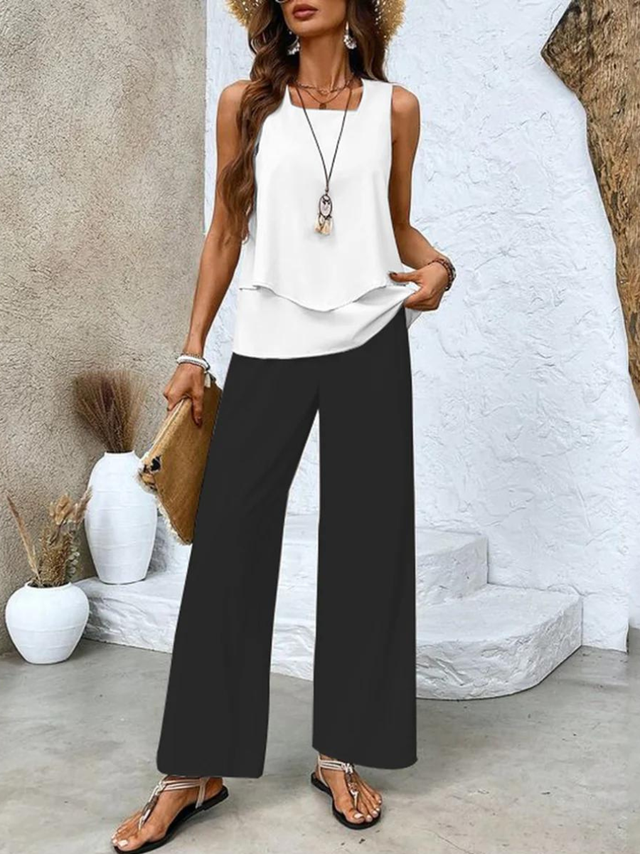 Avery | Elegantes Sommer-Set mit Blattmuster