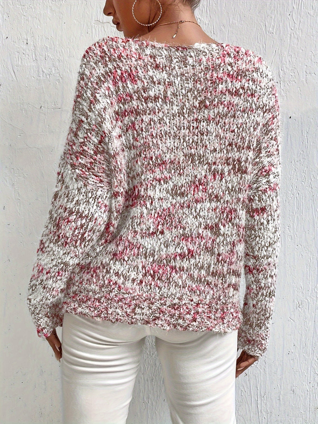 Serina | Lässiger Pullover für Damen mit langen Ärmeln und Batik-Optik
