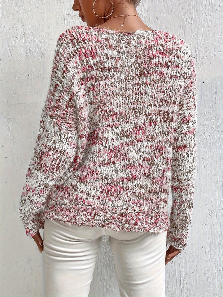 Serina | Lässiger Pullover für Damen mit langen Ärmeln und Batik-Optik