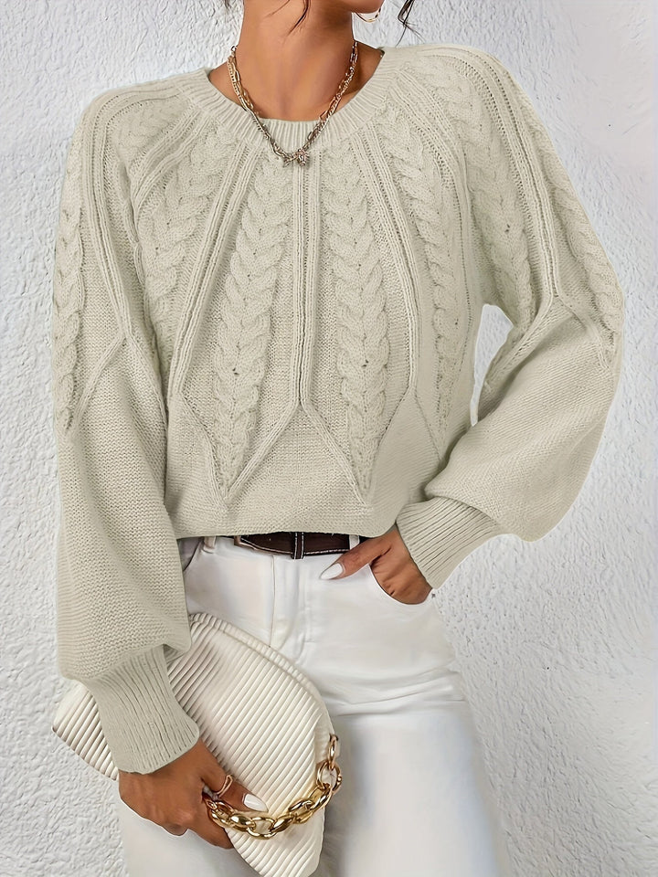 Jane | Eleganter Pullover für Damen mit langen Ärmeln und Rundhalsausschnitt