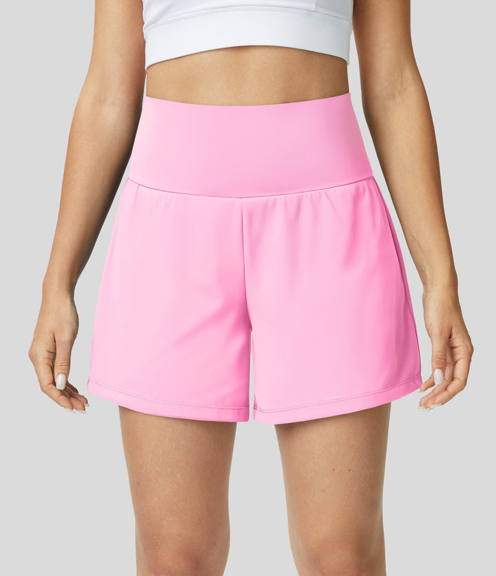 Luigia | 2 in 1 Yoga Shorts für Damen mit Hoher Taille und schmaler Passform