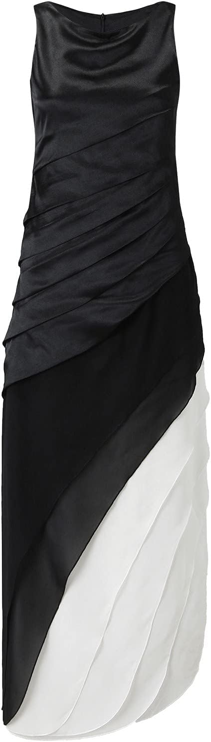 Damen Bodenlanges Ärmelloses Kleid