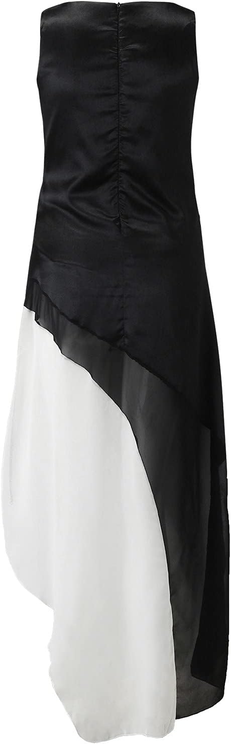 Damen Bodenlanges Ärmelloses Kleid