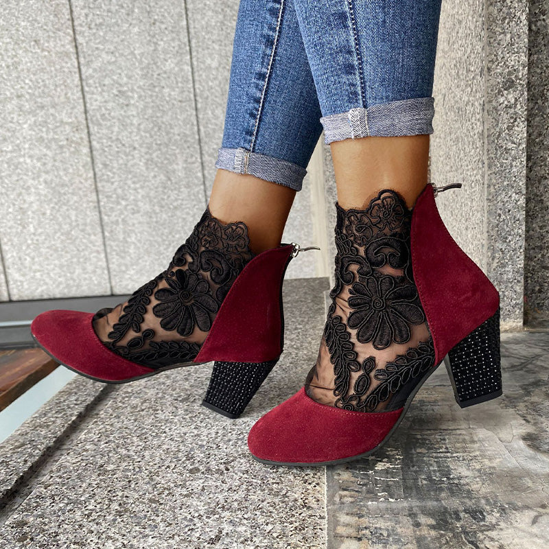 Jane | Elegante Sommer-pumps für Damen mit mittelhohem Absatz und Blumenmuster