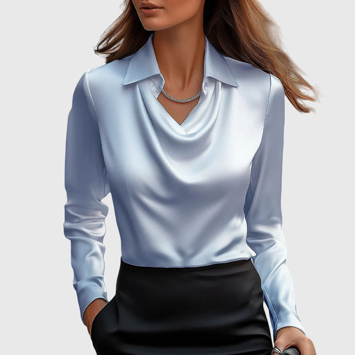 Brooklyn | Elegante Bluse für Damen mit V-Ausschnitt und langen Ärmeln