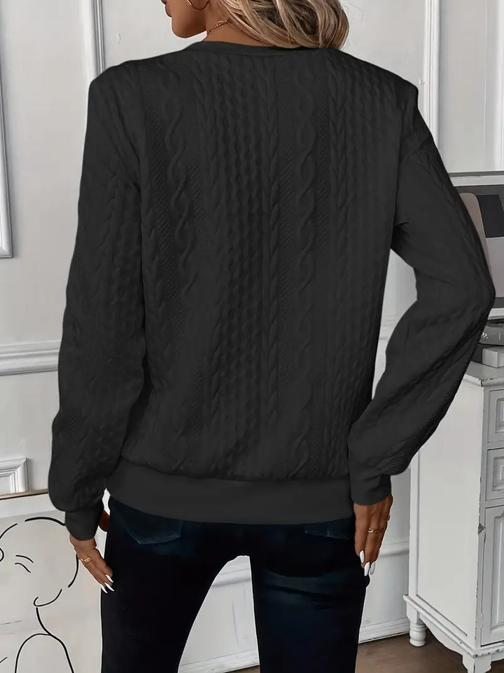 Chloe | Lässiges Sweatshirt für Damen mit Langen Ärmeln und Reißverschluss