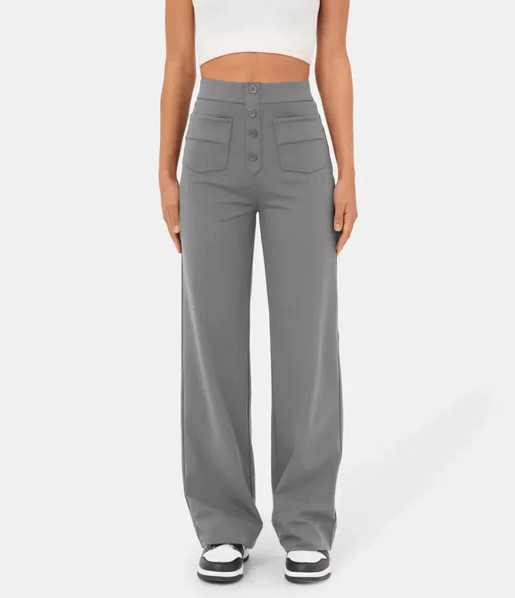 Lynn | Perfekt sitzende Hose für Damen mit geradem Bein und hohem Bund