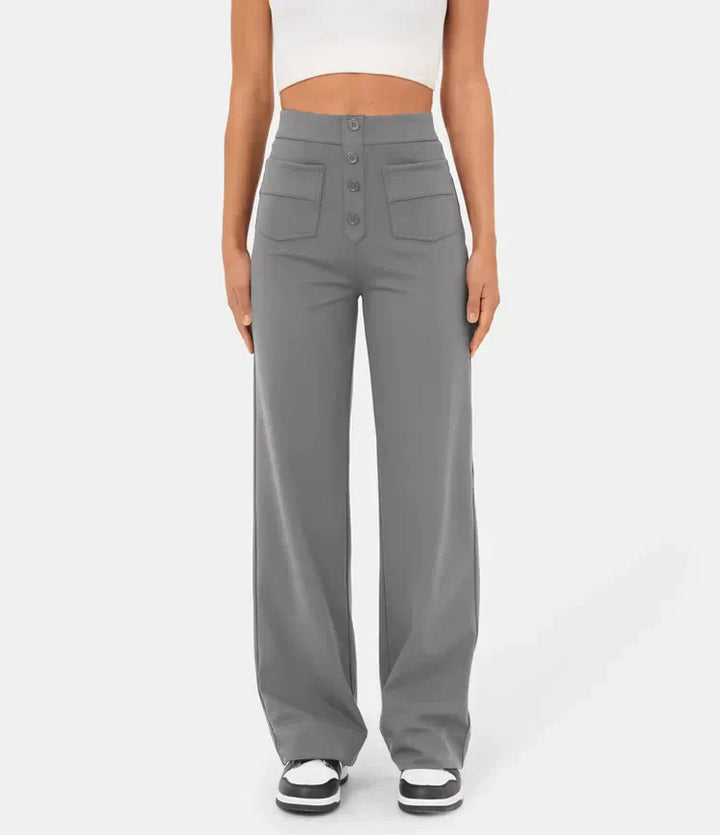 Lynn | Perfekt sitzende Hose für Damen mit geradem Bein und hohem Bund
