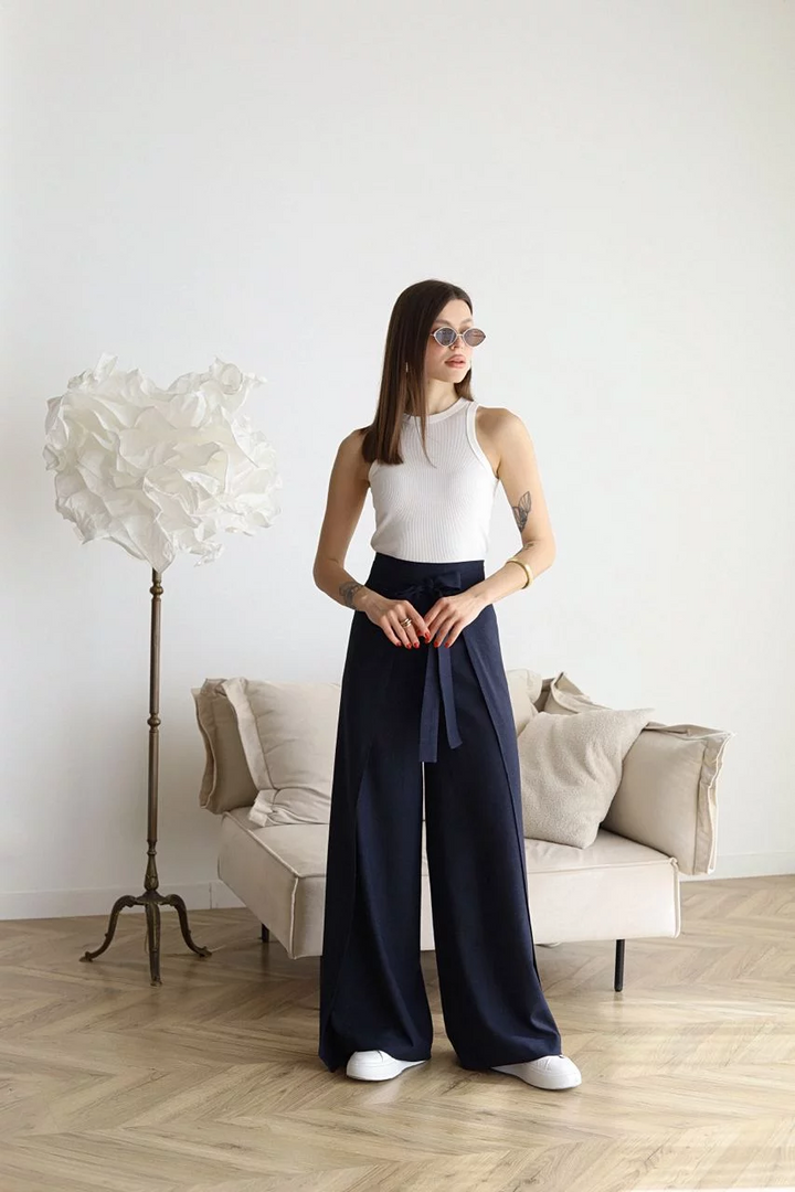 Marika | Weite hosen für Damen mit hohem Bund