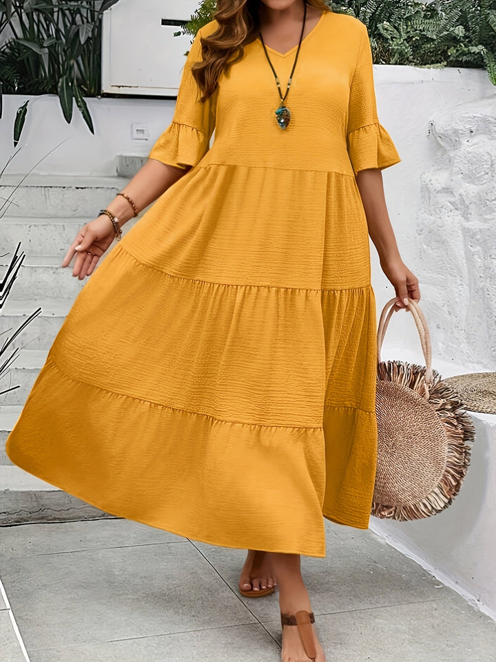 Avelisse | Anmutiges Fließendes Maxikleid für Damen mit Leoparden-Print
