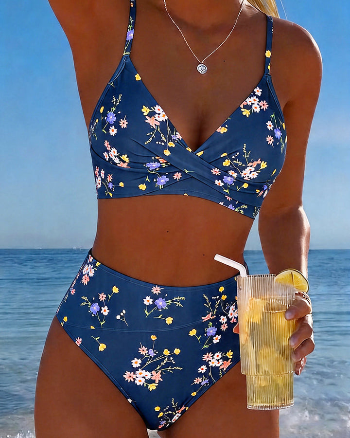 Giada | Damen geblümter Bikini mit drahtfreiem BH