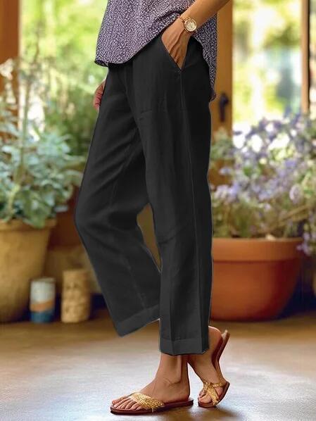 Küstenbrise Hose für Damen mit geradem Bein und mittlerem Bund