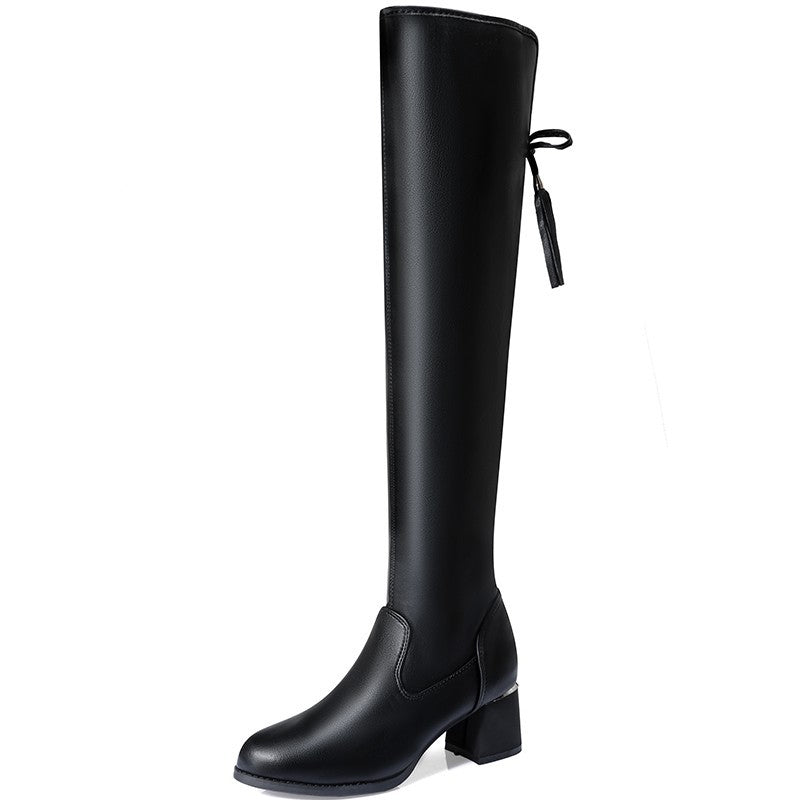 Gemütliche, weiche und flexible warme Schuhe für Damen mit mittelhohem Absatz