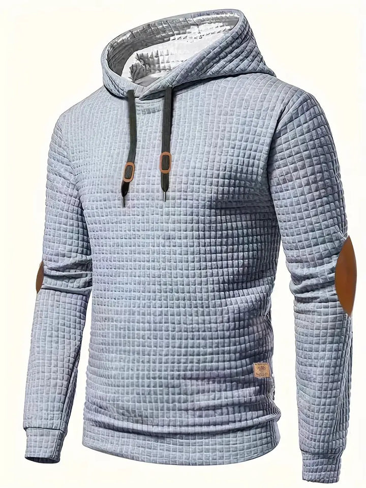 Emanuele | Männer Waffel Casual Hoodies für Herren mit Kapuze und langen Ärmeln