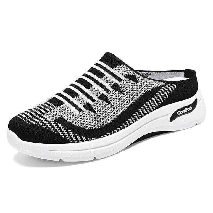 Schicke und atmungsaktive Damen Slip-On Mesh Sneakers mit flachem Absatz