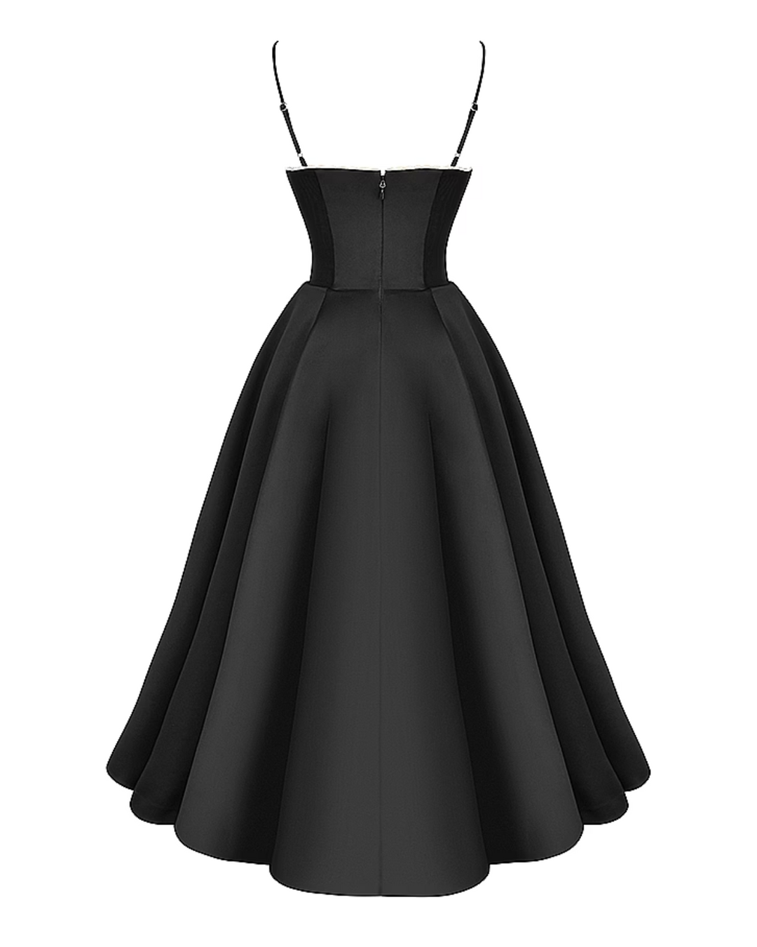 Ophira | Elegantes Korsett-Midi-Kleid für Damen mit Spaghettiträgern