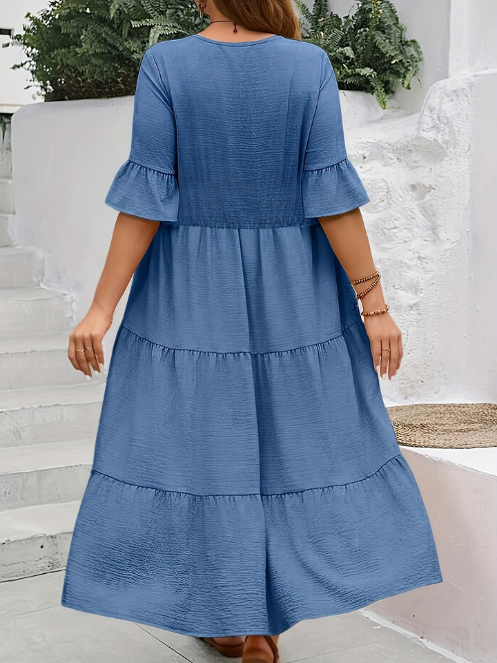 Avelisse | Anmutiges Fließendes Maxikleid für Damen mit Leoparden-Print
