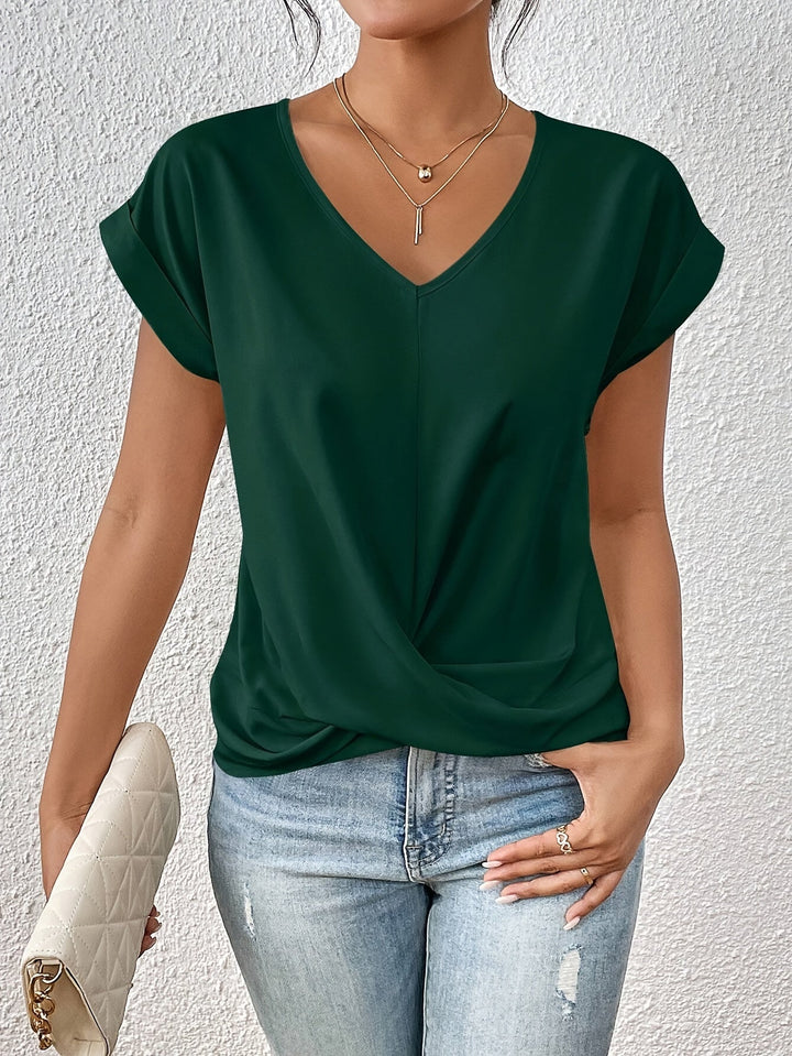 Cleo | Lässiges T-Shirt für Damen mit Sweetheart-Ausschnitt