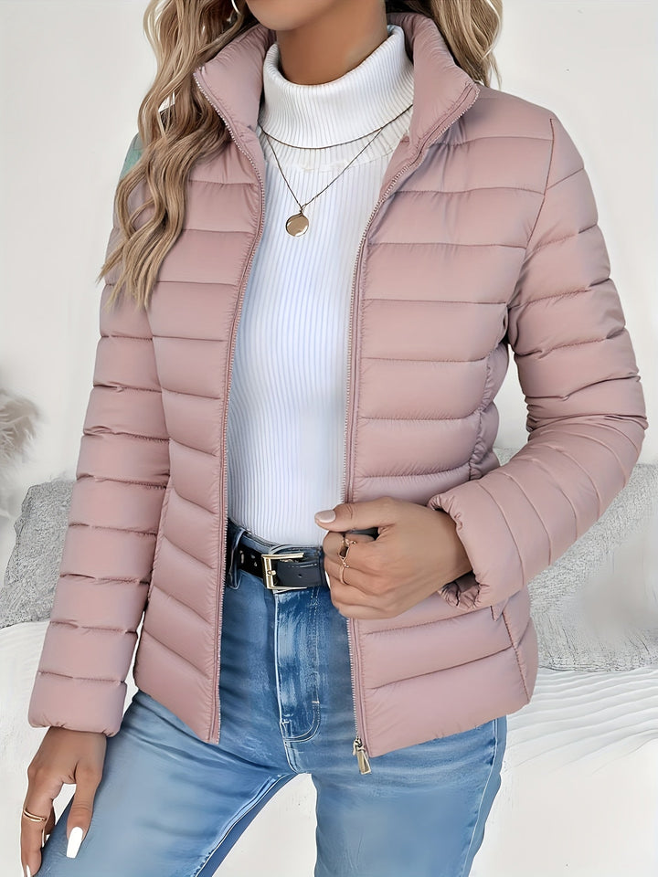 Ravina | Damen Leichter Wintermantel mit Rollkragen und langen Ärmeln