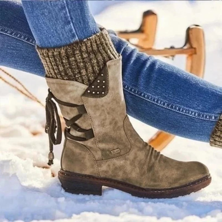 Valeria | Wasserdichte Stiefel für Damen mit Reißverschluss An Der Wade