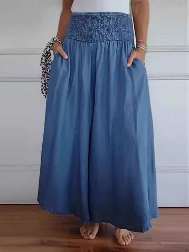 Marlene | Weit geschnittene für den Sommer Hose für Damen mit Blumenmuster