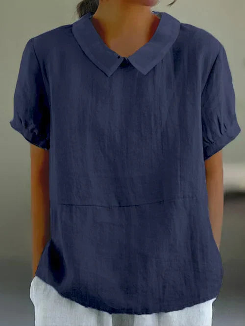 Amalie | Entspannt geschnittene Bluse für Damen mit Kragen