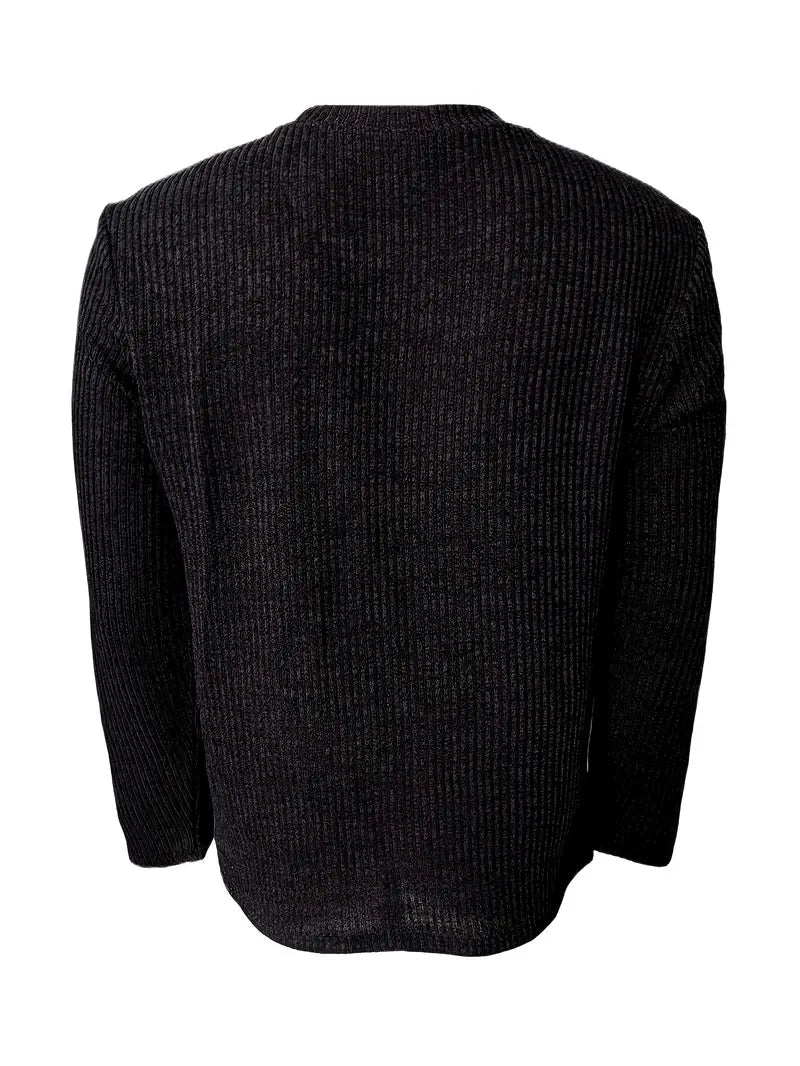Brit und Boho | Logan Luxe Strickpullover mit Rundhalsausschnitt und langen Ärmeln