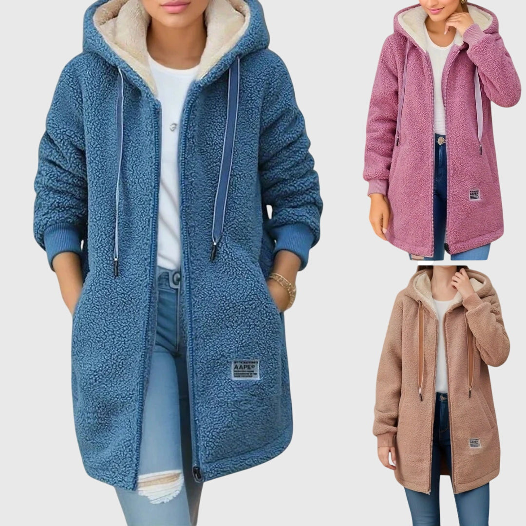 Birgitta | Damen Jacke mit Kapuze und langen Ärmeln