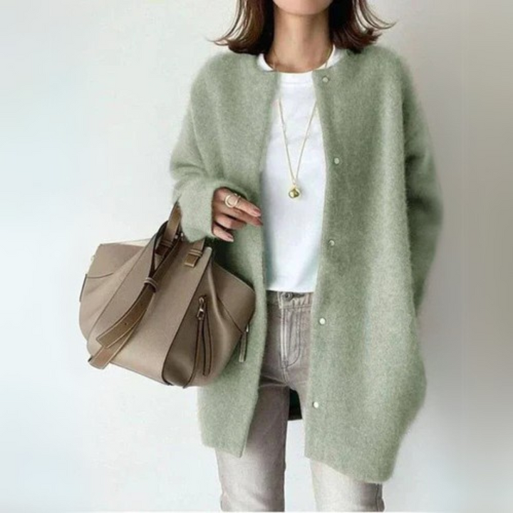Lilly | Stilvoller Cardigan für Damen mit Rundhalsausschnitt und langen Ärmeln