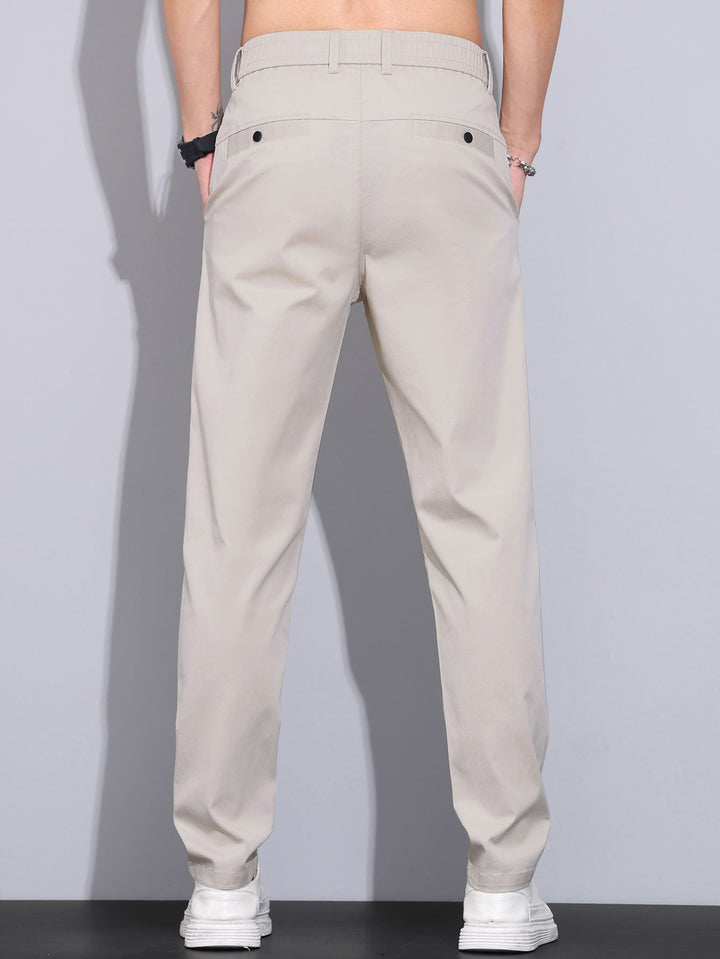 Herren Kurzarm Zip-Polo & Hose mit elastischem Bund und geradem Bein Set