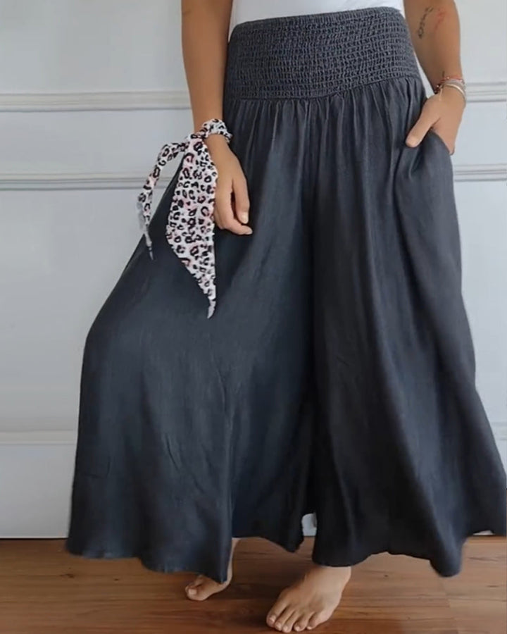 Irene | Bequeme Weite-Hosen für Damen mit hohem Bund