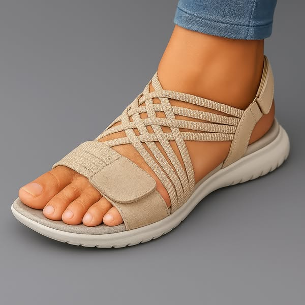 Sanarita | Leichte Orthopädische Sandalen für Damen mit flachem Absatz