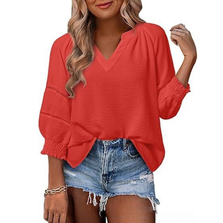 Gianna | Legere elegante Bluse für Damen mit Laternenärmeln für den Sommer