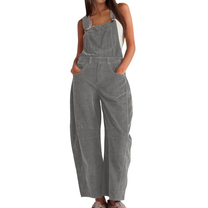 ETHEL | Schicker weiter Bein Overall für Damen mit eckigem Ausschnitt