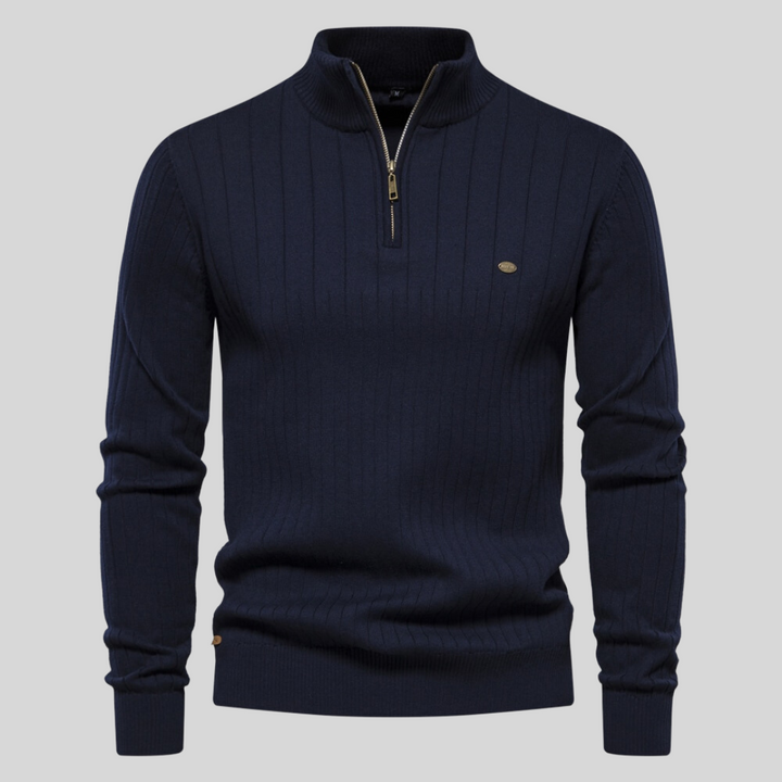 Jonas | Strickpullover für Herren mit Stehkragen und langen Ärmeln