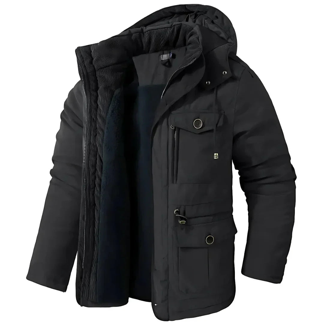 Chris | Wasser- und winddichte Winterjacke für Herren mit Rundhalsausschnitt
