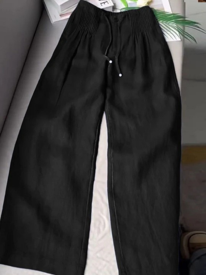 Camille | Mischung Weite Hose für Damen mit hohem Bund