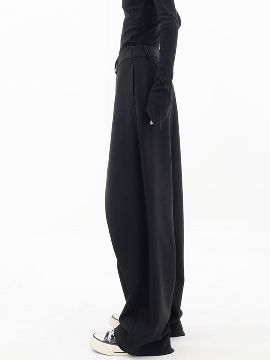 Sofia | Moderne Baggy Hose für Damen mit weiter Passform und hohem Bund