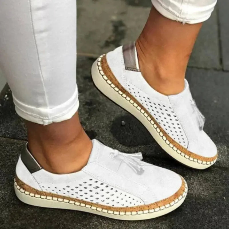 Marlene | Damen Slip-On Sneaker mit Ausschnitten